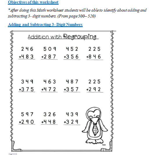 Class 3 Mathematics Printable Worksheet Set E